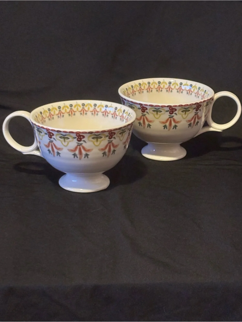 Set of 2 Anthropologie “Italian Hours” Mugs.